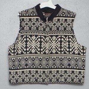 Vintage Ozark Mountain Jean Company heavy cotton patterned vest